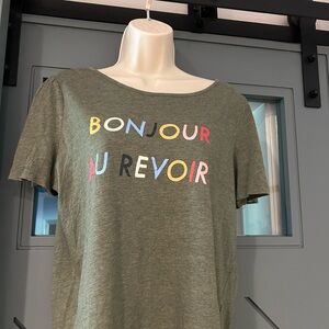 Anthropologie Green Top size M